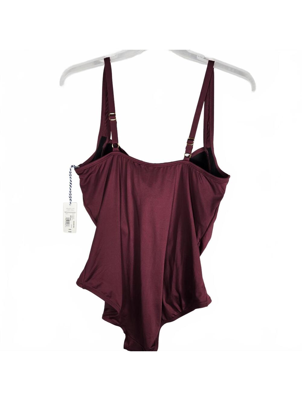 Sonnet Shores 20W Zinfandel Ruched One Piece Swimsuit Tummy Control Boho NWT - Picture 2 of 7
